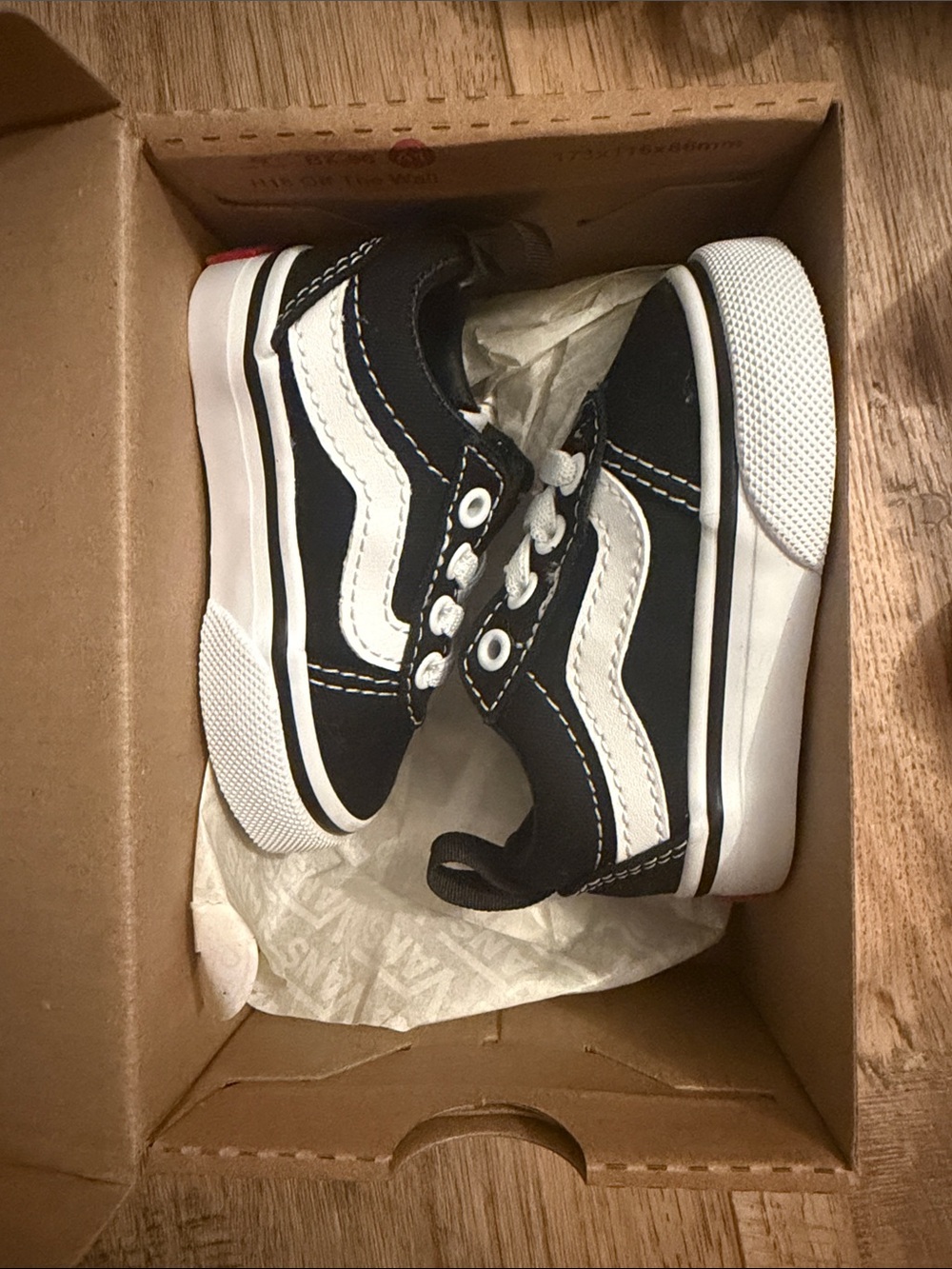 Vans Kids Black & White Low Top Sneakers